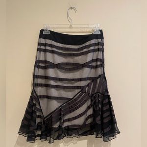 Black & Grey Lace Lined Reiss skirt